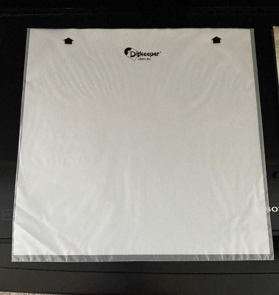 The front of the Diskeeper Ultimate Audiophile Inner Sleeve